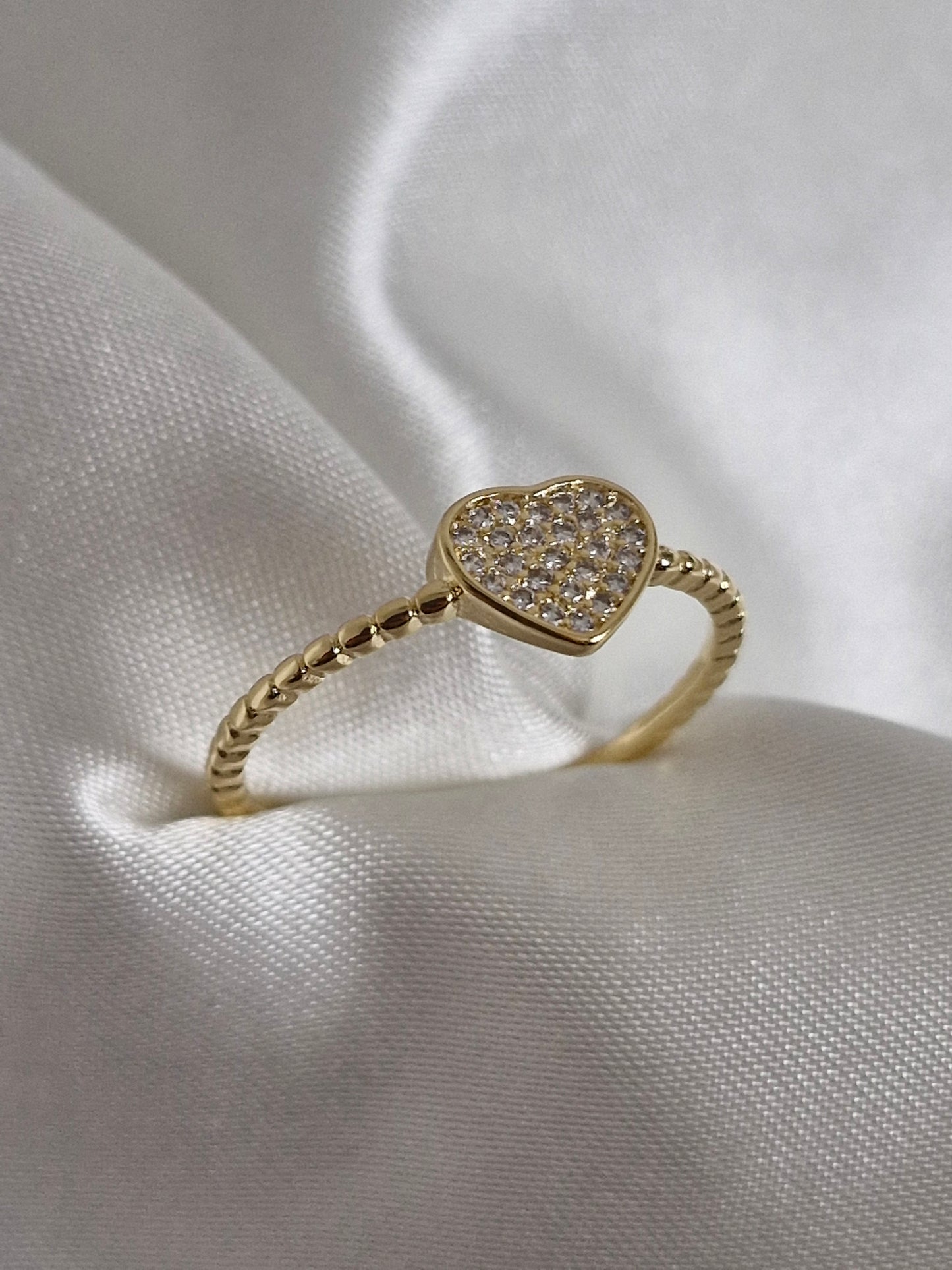 Anillo corazon con circones