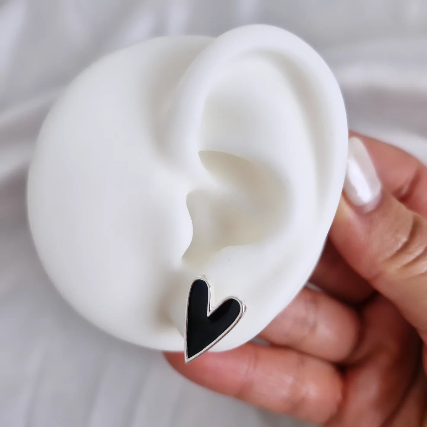 Aros corazón black