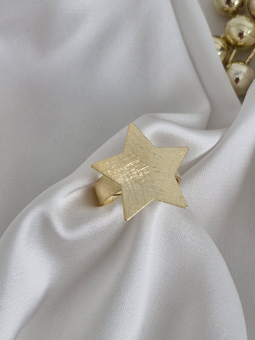 Anillo Estrella Satinada Ajustable
