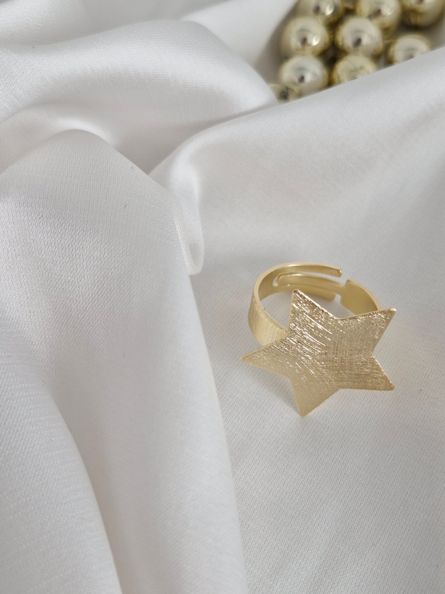 Anillo Estrella Satinada Ajustable