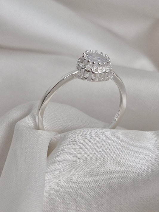 Anillo Capullo con Microcircones — Plata Fina 925
