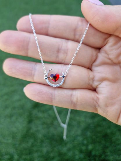 Collar corazón flechazo