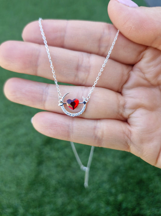 Collar corazón flechazo