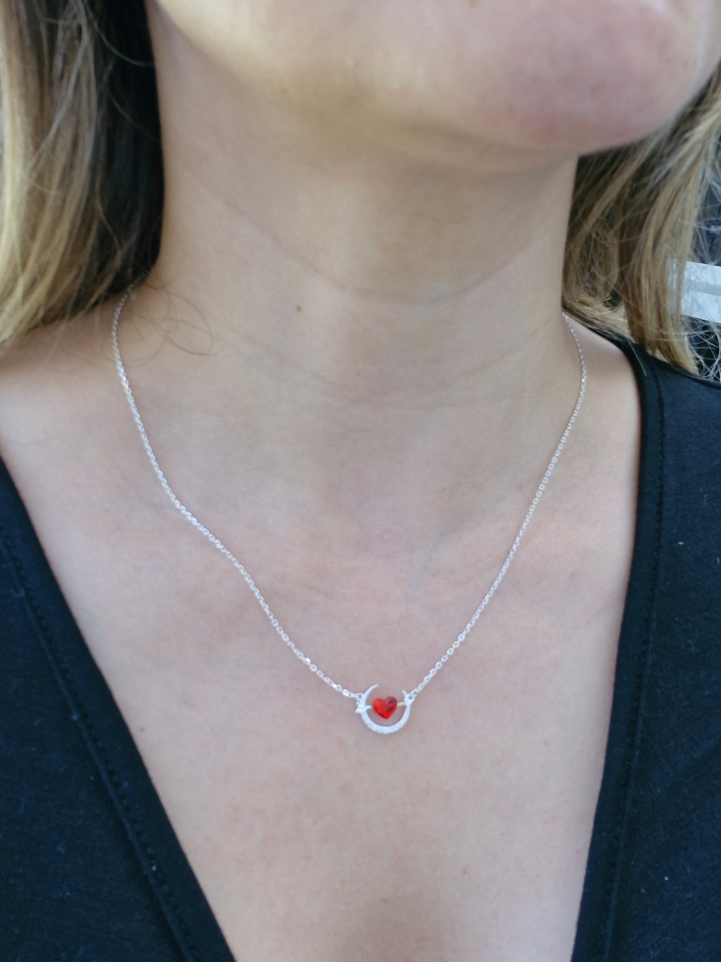 Collar corazón flechazo