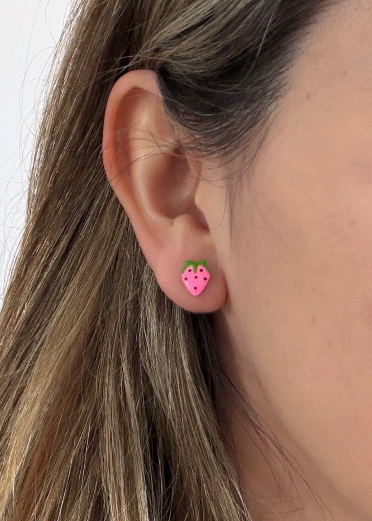 Aros Fresita | Plata fina 925