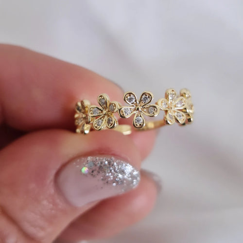 Anillo flores circones