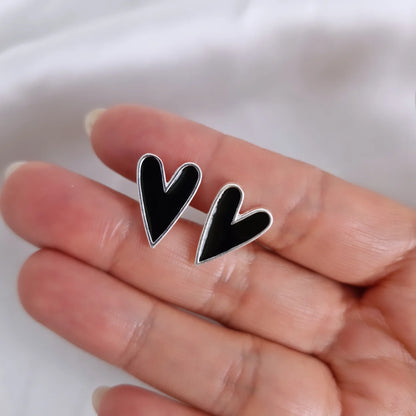 Aros corazón black
