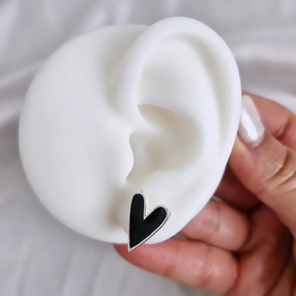 Aros corazón black
