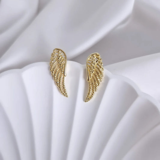Aros alas de ángel alargadas