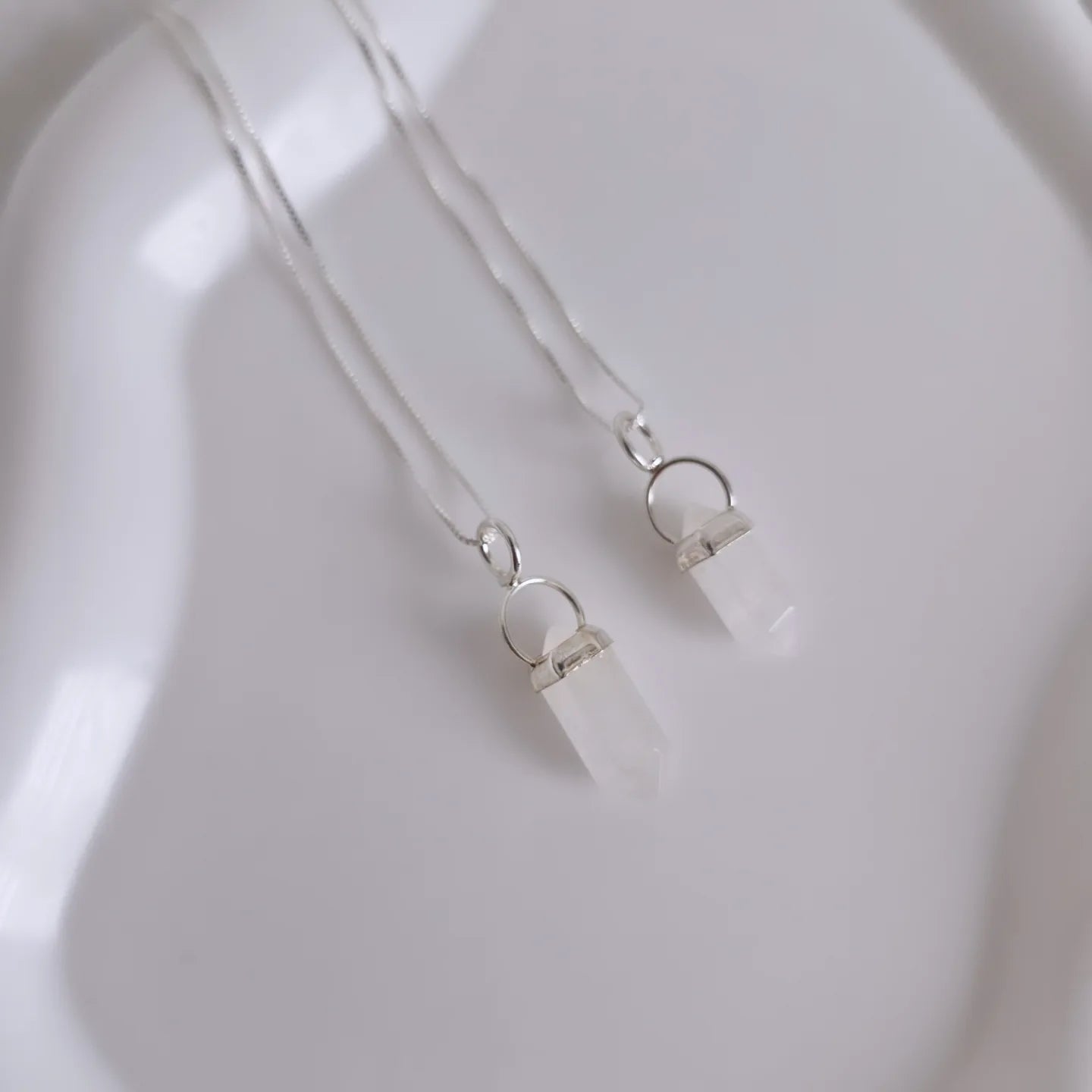 Collar Péndulo de Cuarzo Blanco