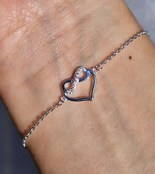 Pulsera corazón con infinito