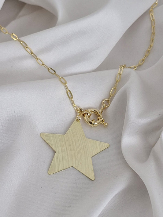 Collar estrella satinada
