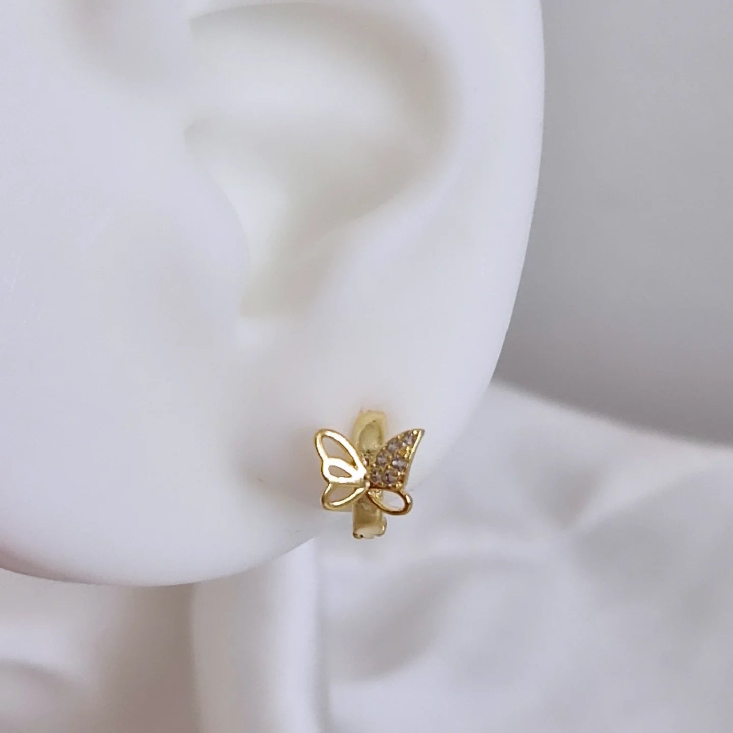 Aros Argolla Diseño Mariposa