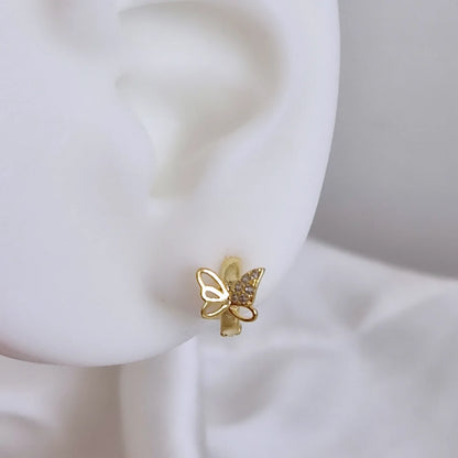 Aros Argolla Diseño Mariposa
