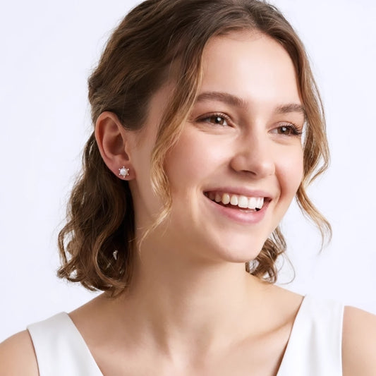 Aros perla con pistilo