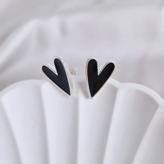 Aros corazón black