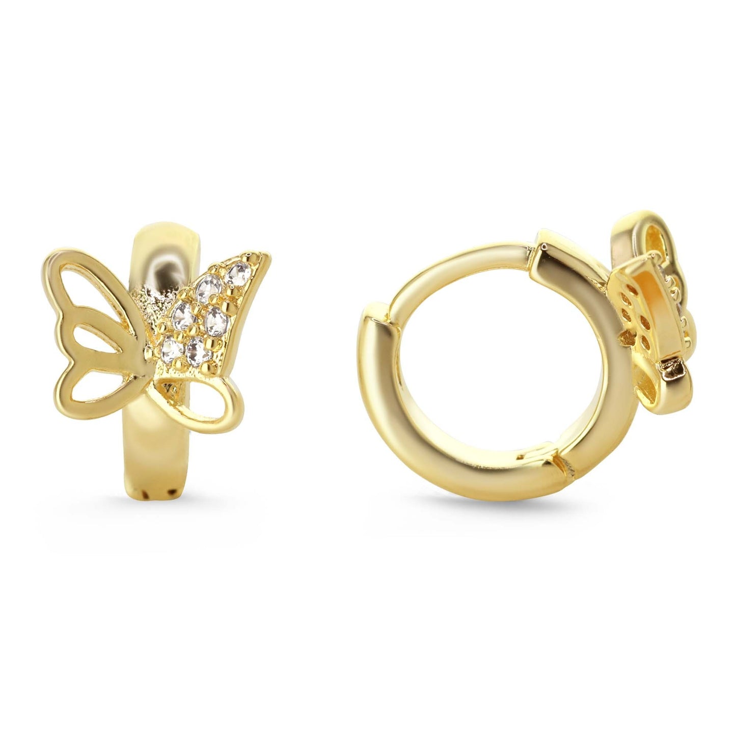 Aros Argolla Diseño Mariposa